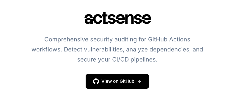 actsense - GitHub Actions Auditor